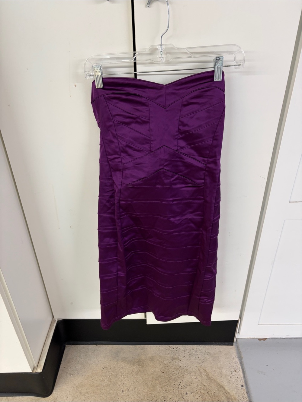 Arden B Purple strapless Dress
